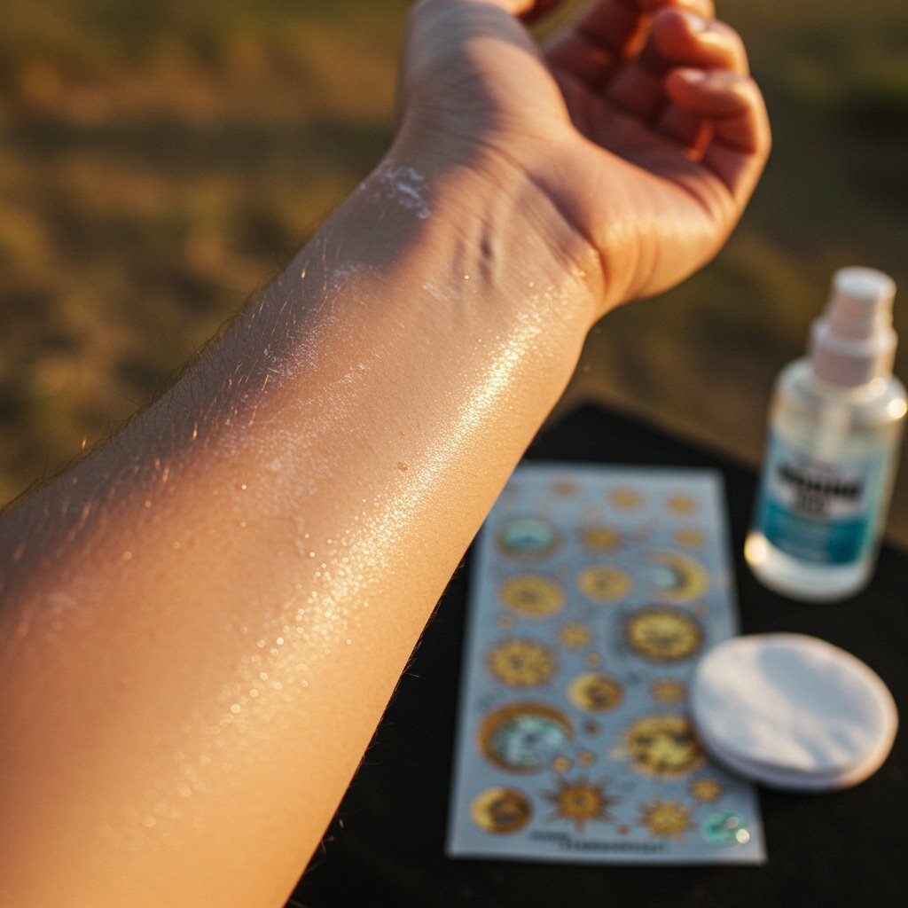 Skin Prep to Make Temporary Tattoo Last Longer long lasting temporary temporary tattoos; make temporary temporary tattoo last longer; waterproof festival temporary tattoos - a clean, dry forearm prepared for application.